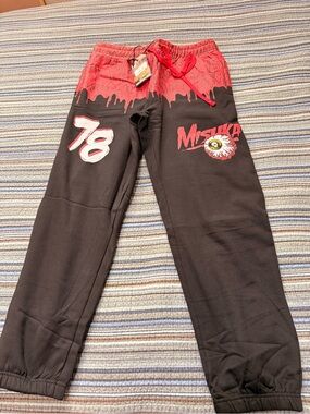 MNWKA NWT Black & Red Graphic Jogger Sweatpants